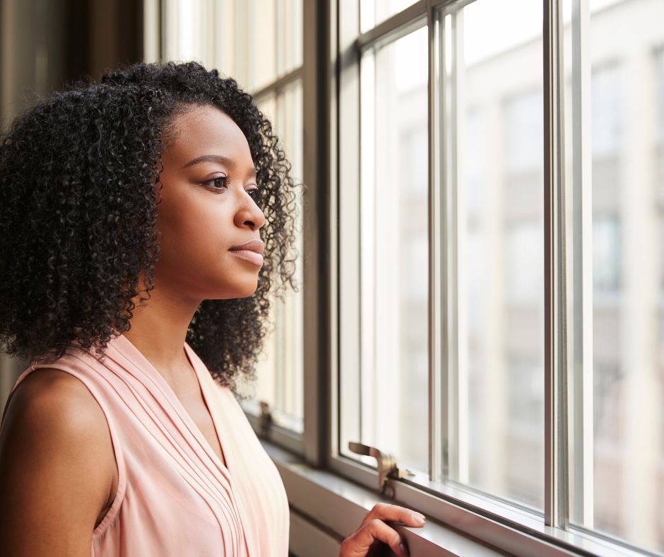 Woman thinking about a closed adoption