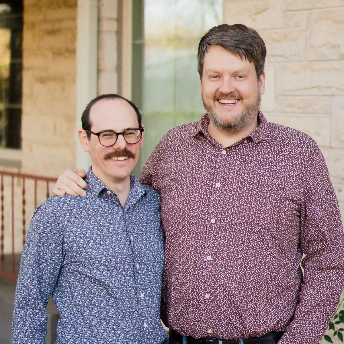 Eric and Ben, white Jewish gay men in Austin, TX looking to adopt a baby.