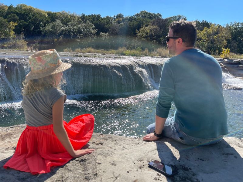 Texas adoptive couple at their wedding